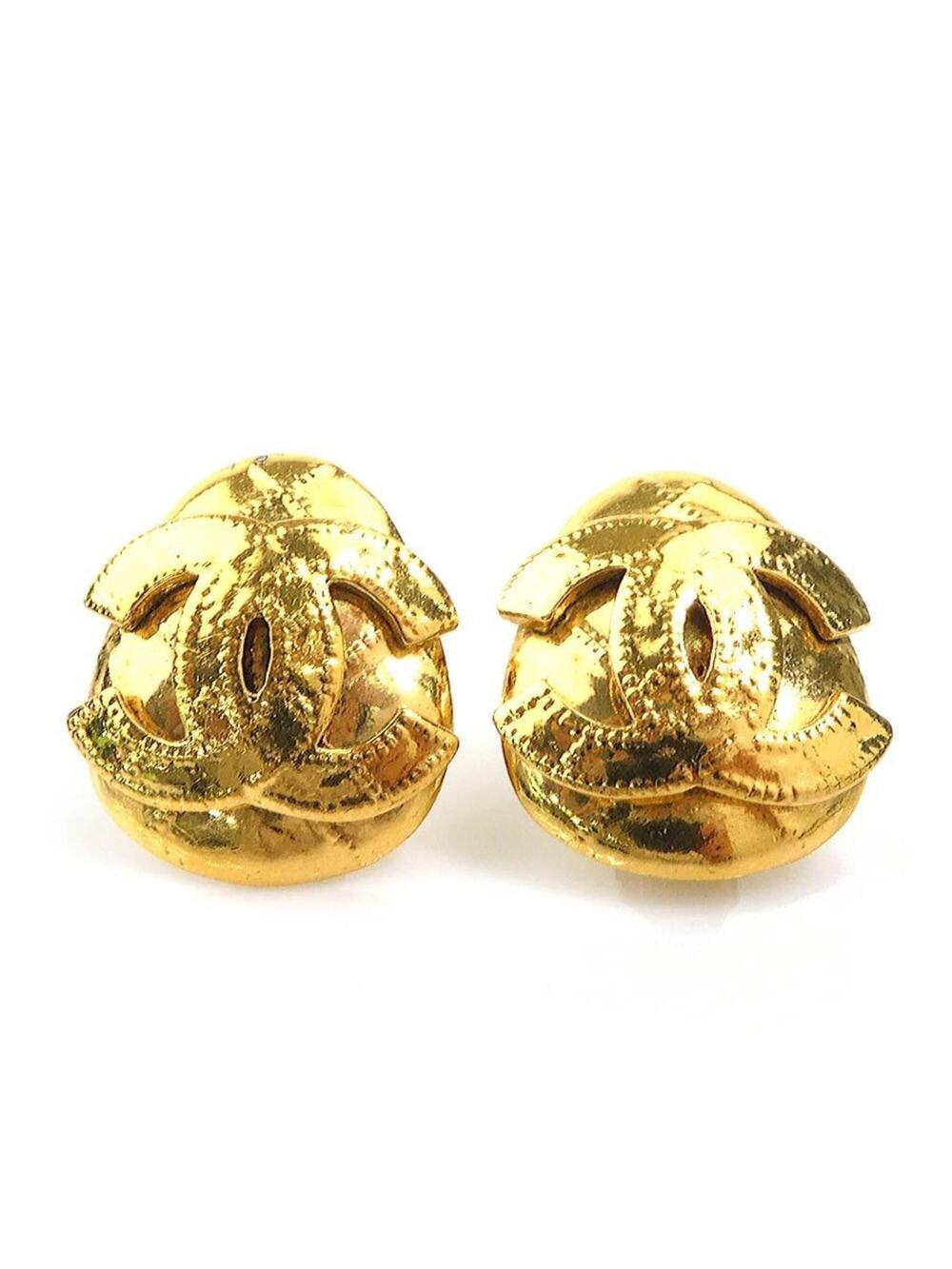 Chanel Cc Logo Clip-On Earrings Gold- #371330C81B